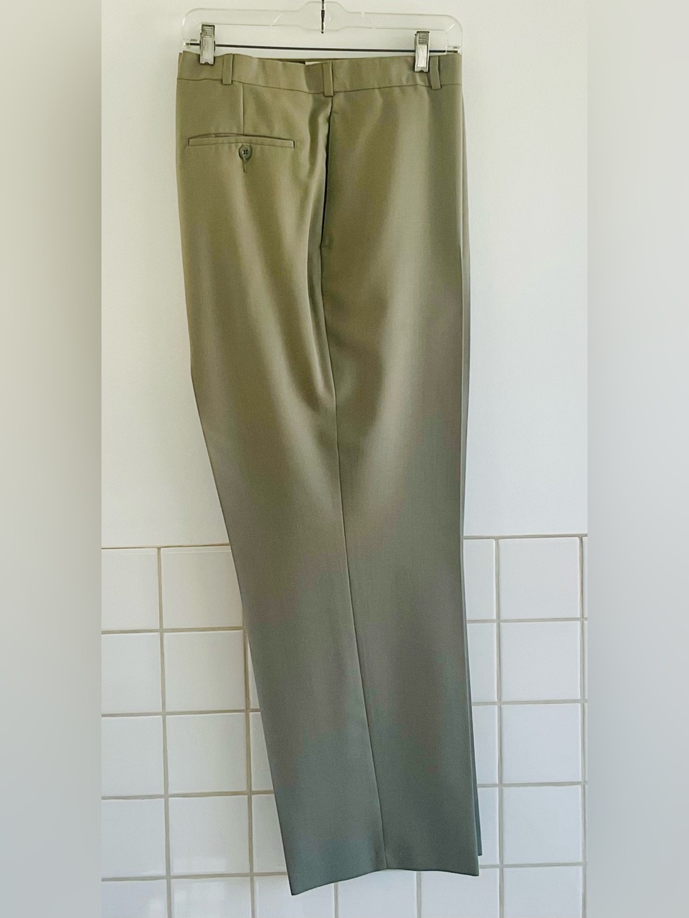 Slates Men's Khaki/Tan Flat Front Pants - Classic Straight Fit Sz: 42/29 1/2